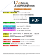 Calendário Acadêmico Mód Ii - 2023 - Graduação Ead