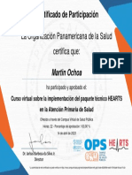 Curso Virtual Sobre La Implementación Del Paquete Técnico HEARTS en La Atención Primaria de Salud-Certificado Del Curso (Tipo A) 2148133