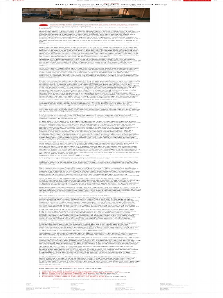 Why Bringing Back The Draft Could End America's Forever Wars Time PDF
