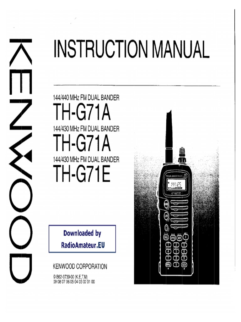 331 TH-G71 User Manual | PDF