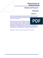 Formato Especificacion de Requerimientos (SRS)