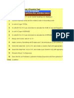 Form 2 Term 1 P2 Excel Practice Test