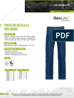 Ficha Proveedor Pantalon Mezclilla Prelavado Geolite 66093