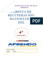 Carpeta Recuperacion - 4° - Matemática