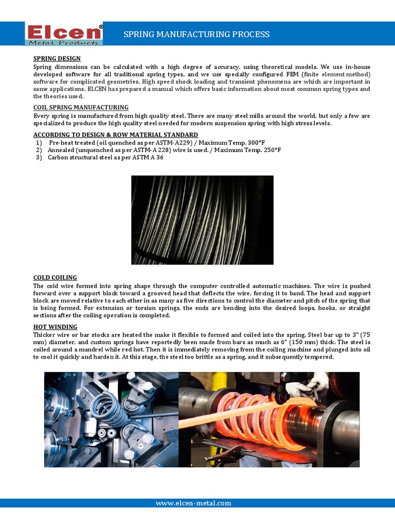 Spring Manufacturing Process Overview | PDF | Steel | Paint