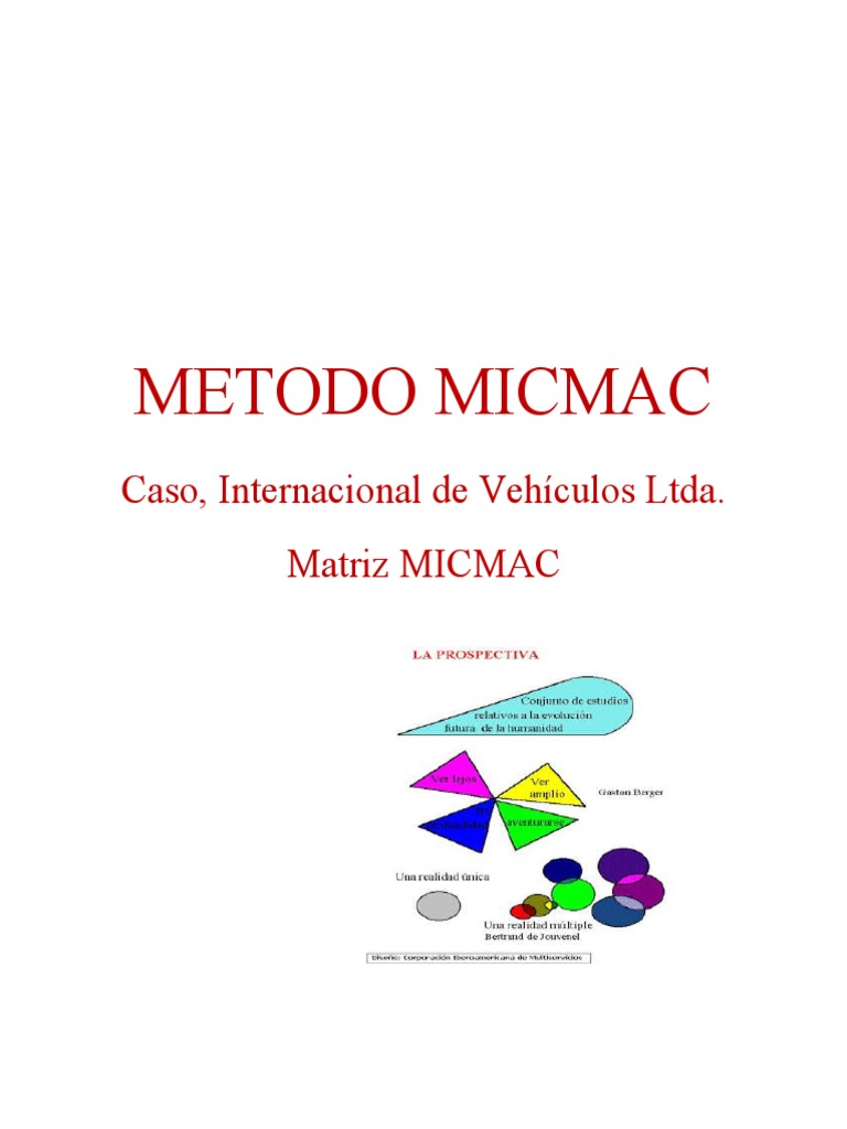 Análisis del Método MICMAC en Vehículos Ltda. | PDF | Presupuesto ...