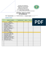 F2F Attendance Sheet