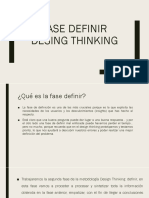 Fase Definir Desing Thinking