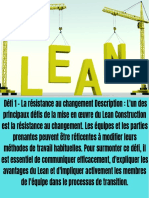 Les Défis de La Mise en Œuvre Du Lean Construction