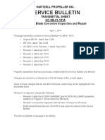 Service Bulletin: Hartzell Propeller Inc. Transmittal Sheet HC-SB-61-181A Blades - Blade Corrosion Inspection and Repair