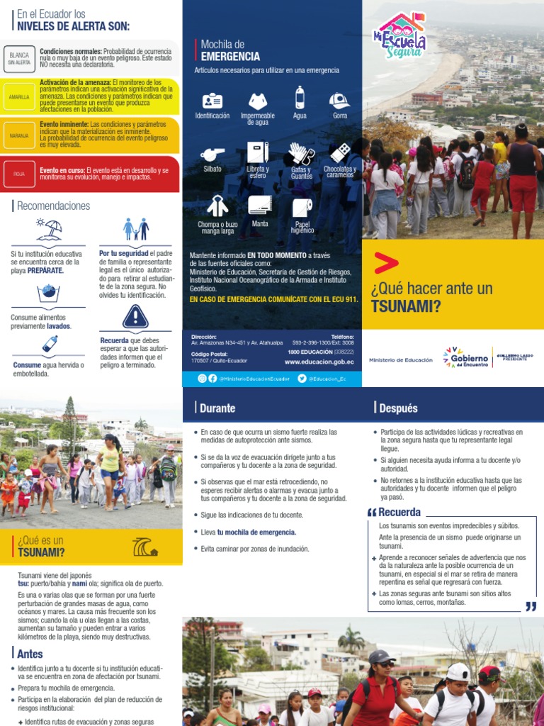 Guía de Emergencia ante Tsunamis | PDF | Tsunami | Desastres naturales