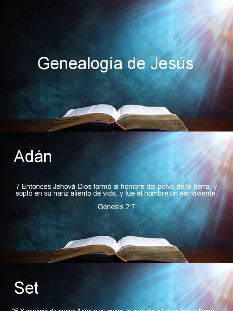 Genealogìa De Jesus Pdf Jacob Noé