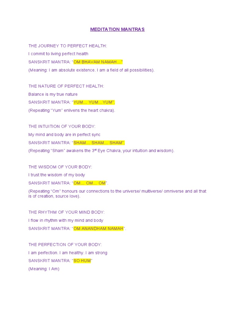 Meditation Mantras Sanskrit Pdf Mantra ﾄ Stika