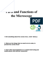 Parts and Functions of The Microscope