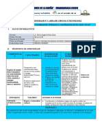 2° - Sesion de Aprendizaje - 1 - Unidad 3 - Secundaria