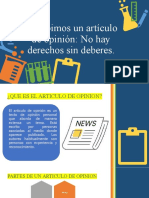 Escribimos Un Articulo de Opinion