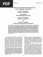 The Role of Automatic Reinforcement in Early Language Acquisition