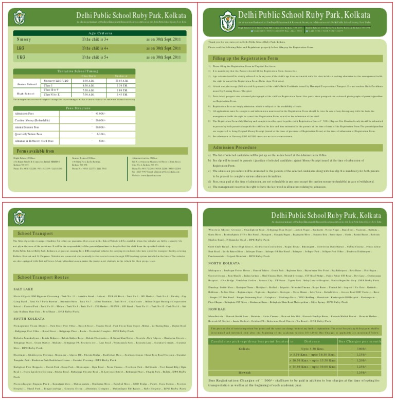 DPS Forms & Rules | Kolkata | Transport