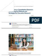 Comparing The Methods and Strategies For Education Research