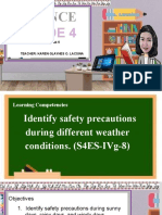 Quarter 4 Week 5 Safety Precautions During Different Weather Conditions