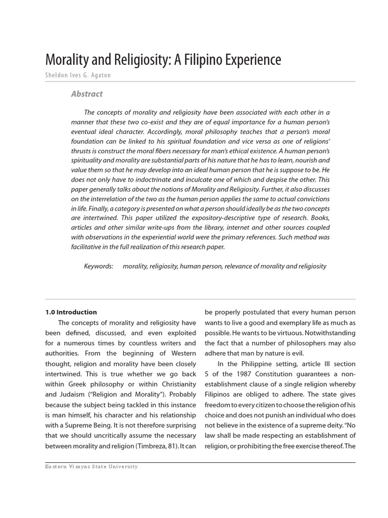 Admin, Morality and Religiosity | PDF | Karma | Morality