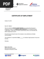 Download Certificate of Employment Draft by Elibert Manuel SN64921833 doc pdf