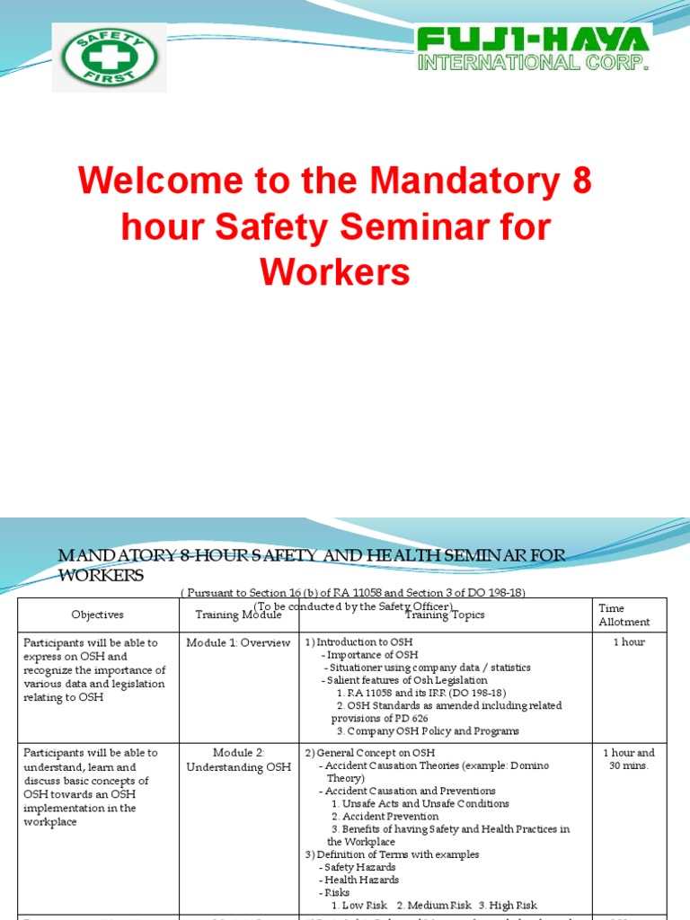 Module 1 Pdf Occupational Safety And Health Labor Relations