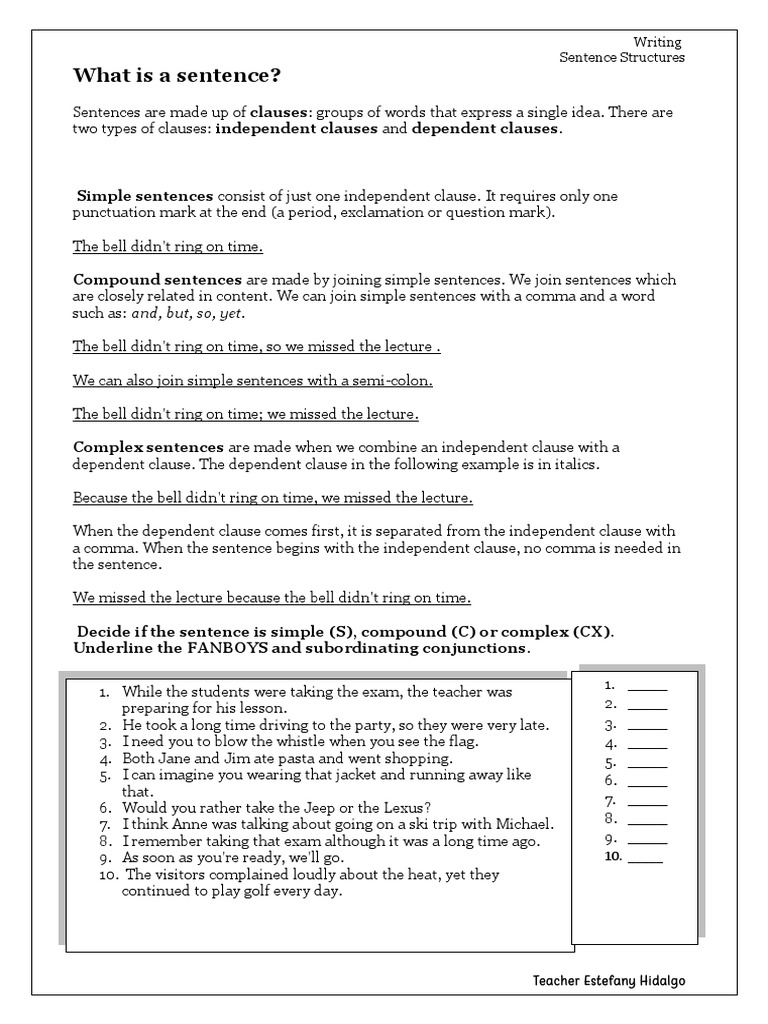 Practice 4 subordinating conjunction pdf sentence linguistics