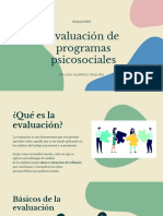 Evaluacion de Programas Psicosociales