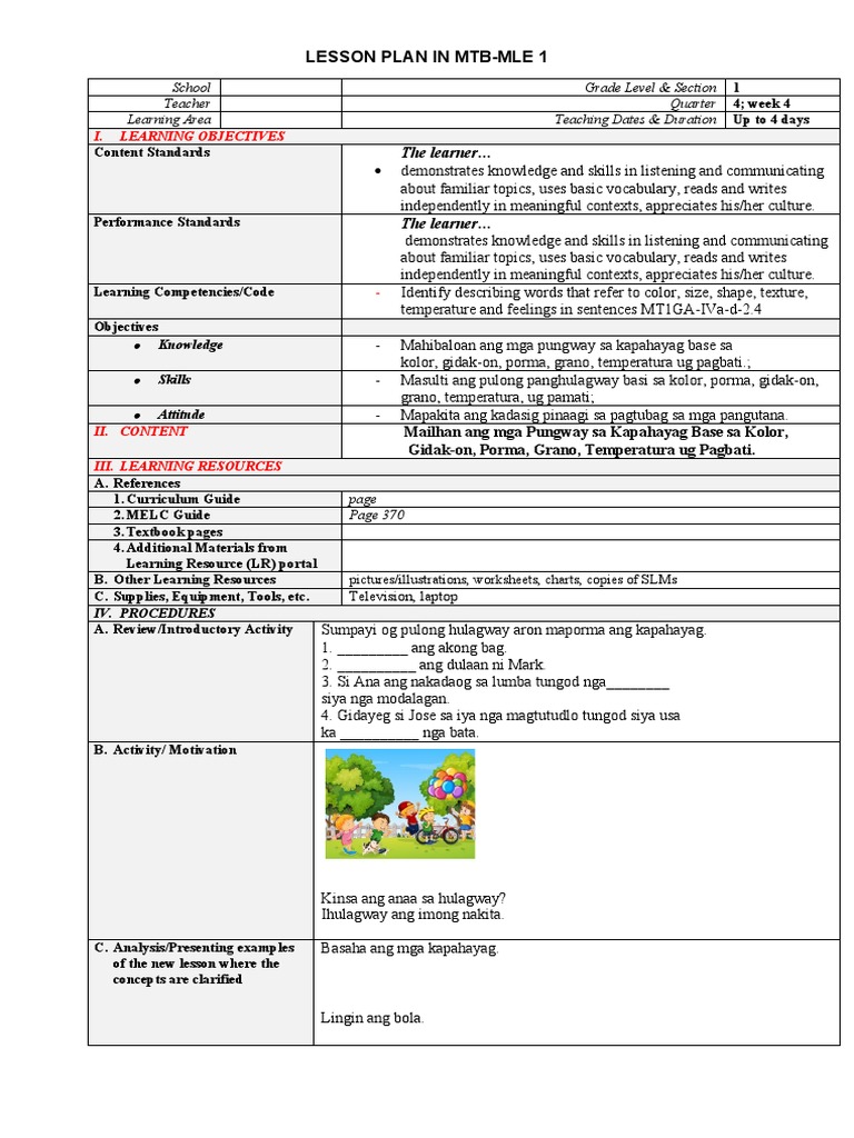 MTB 1 Quarter 4 Week 4 | PDF