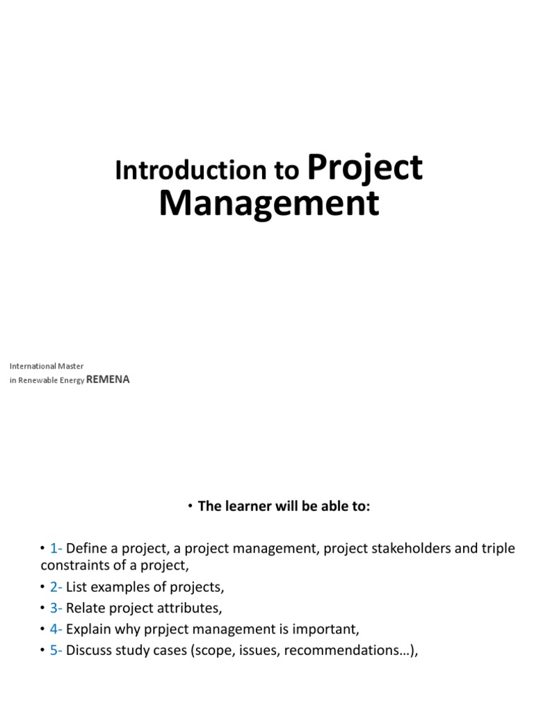 Project Management Pdf Project Management Feasibility Study