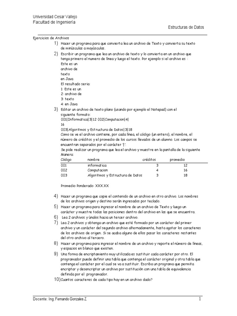Ejercicios de Manipulación de Archivos | PDF | Archivo de computadora ...