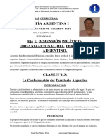 Clase 1.3-La Conformación Del Territorio Argentino-Informe Lectura 2023