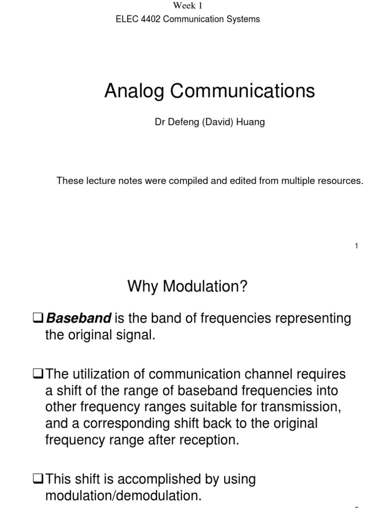 Understanding Modulation in Communication | PDF | Modulation | Detector ...