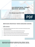 Menyusun Spesifikasi Teknis Bangunan Gedung A