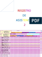 Registro de Asistencia Mes de Marzo A Julio