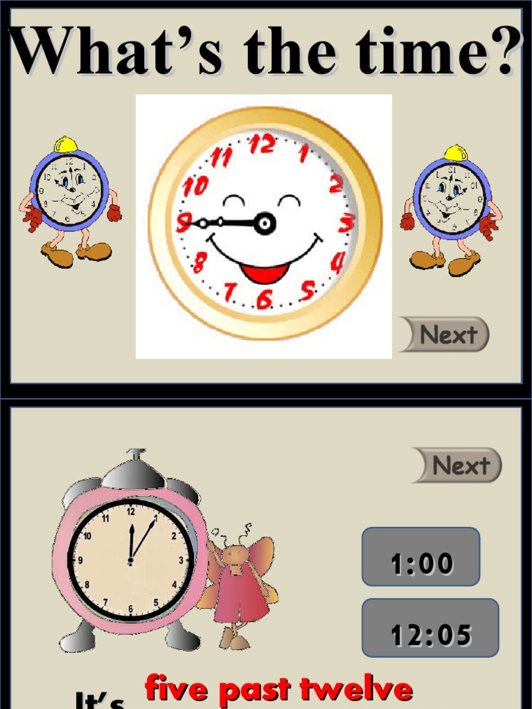 What Time Is It Game | PDF