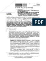 RESOLUCIÓN FINAL N.° 021-2023/CC3: Comisión de Protección Al Consumidor N.º 3 Sede Central