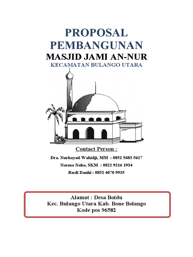 Proposal Pembangunan Masjid An-Nur | PDF