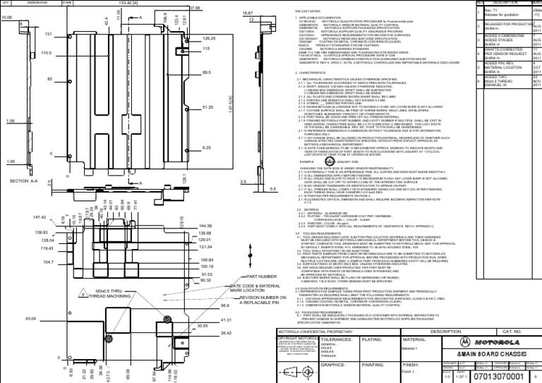 Motorola Chassis Part Specifications | PDF | Engineering Tolerance ...