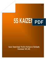 5S Kaizen: Source: Takashi Osada "The 5S's: Five Keys To A Total Quality Environment" APO, 1991