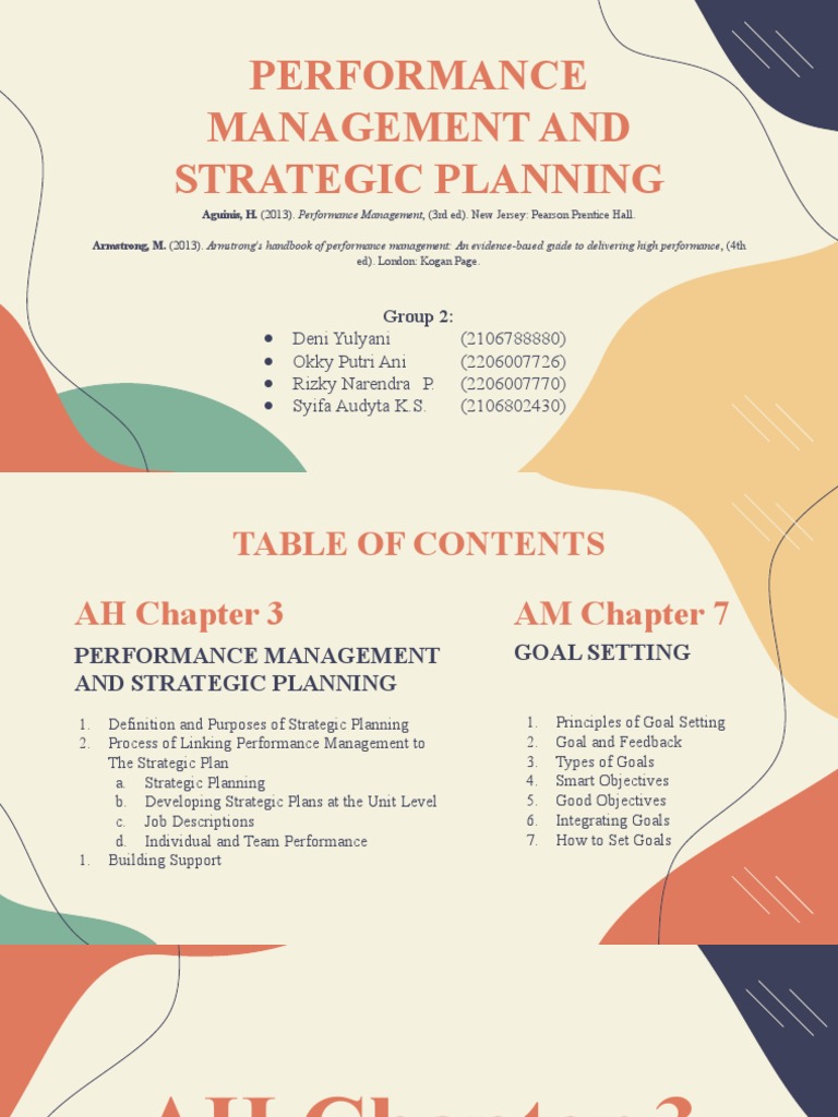 Group 2 - Performance Management and Strategic Planning | PDF