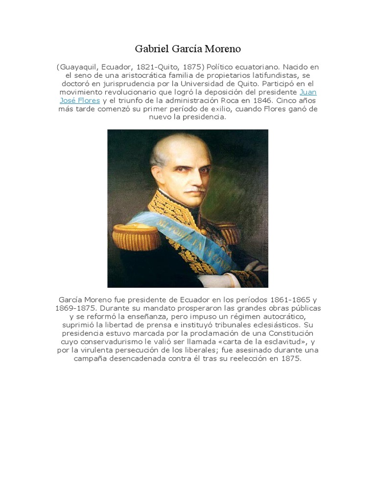 Gabriel García Moreno y Eloy Alfaro | PDF