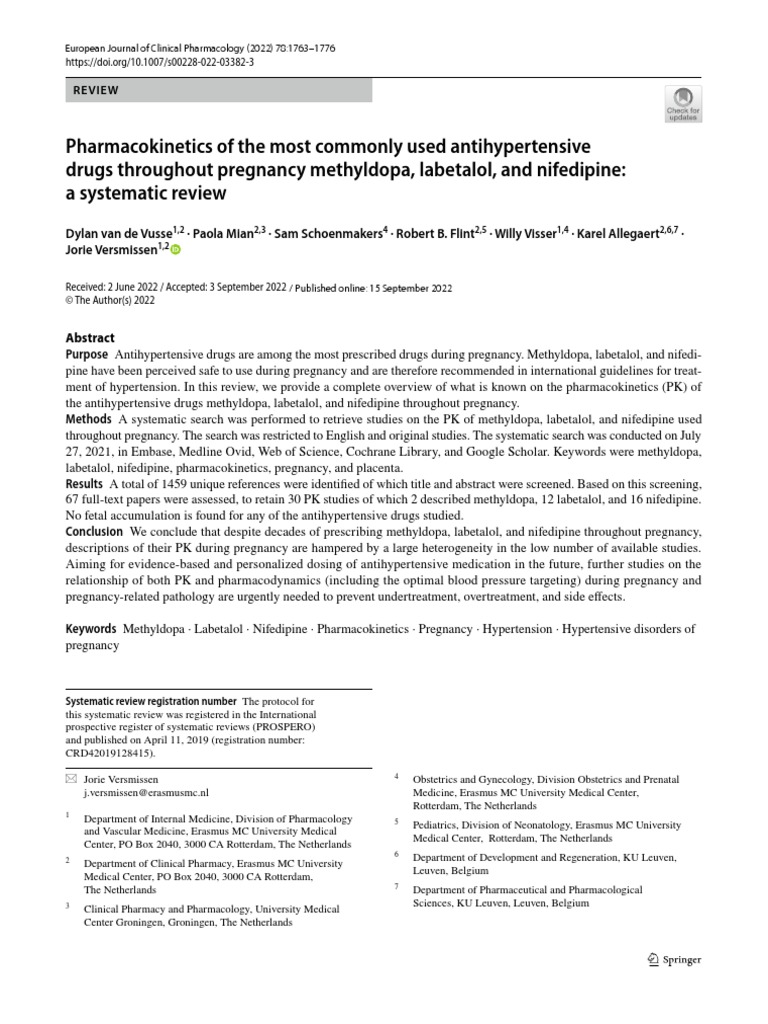 of The Most Commonly Used Antihypertensive Drugs