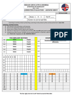 ANSWER SHEET - 1st BGU - STUDENTS