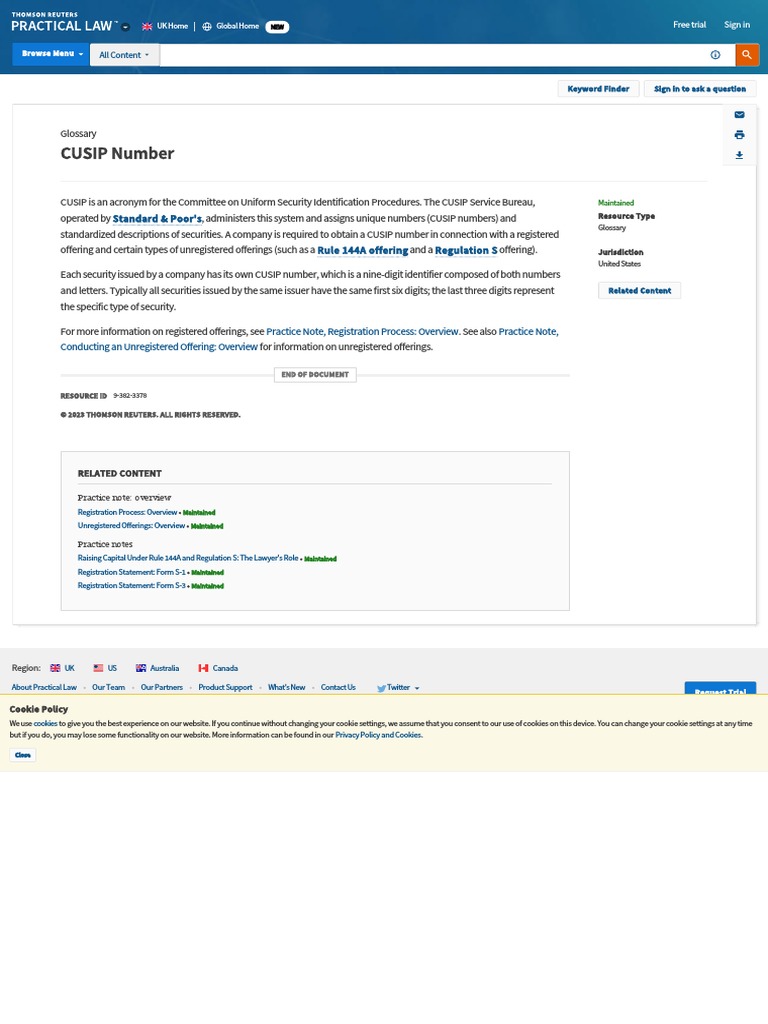 Prudential Computershare Cusip