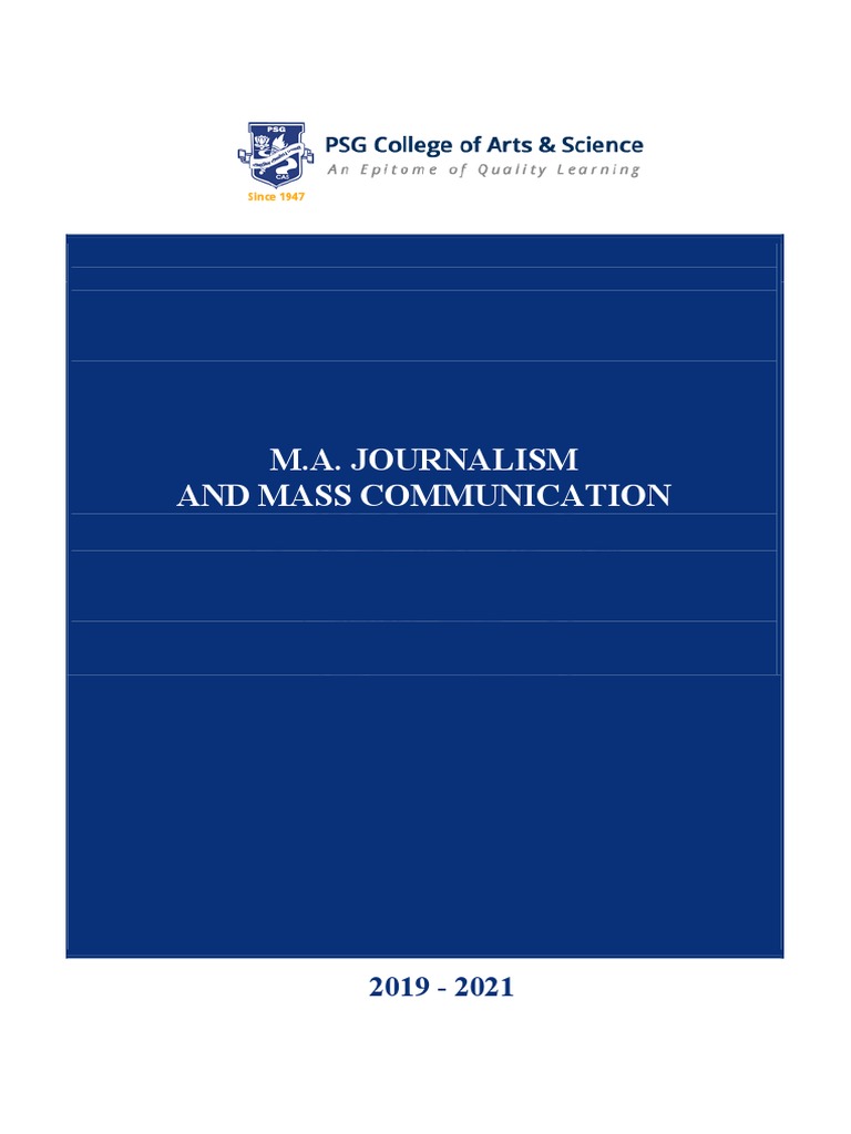 05 Ma Journalism and Mass Communication | PDF | Advertising | New Media