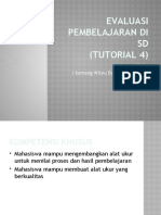 Evaluasi Pembelajaran Di SD Tutorial 4