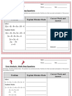 G7 Error Analysis Multi-Step Equations