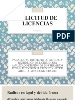 Solicitud de Licencias